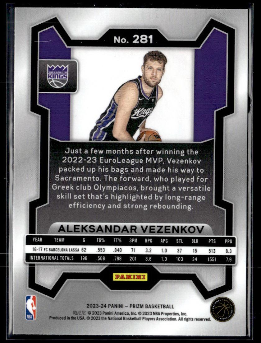 2023-24 Panini Prizm #281 Aleksandar Vezenkov  Krazy King Collectibles LLC   