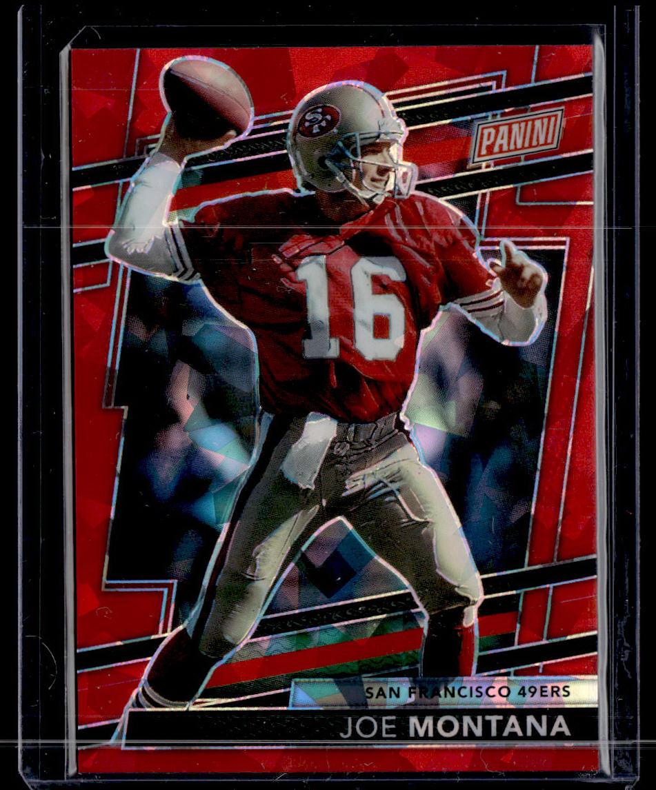 2024 Panini VIP National Gold Joe Montana 128/149 Red Cracked Ice  Krazy King Collectibles LLC   