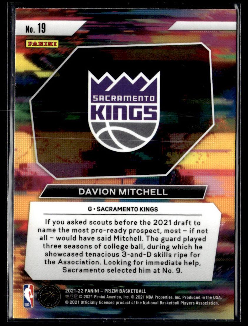 2021-22 Panini Prizm #19 Davion Mitchell Instant Impact  Krazy King Collectibles LLC   