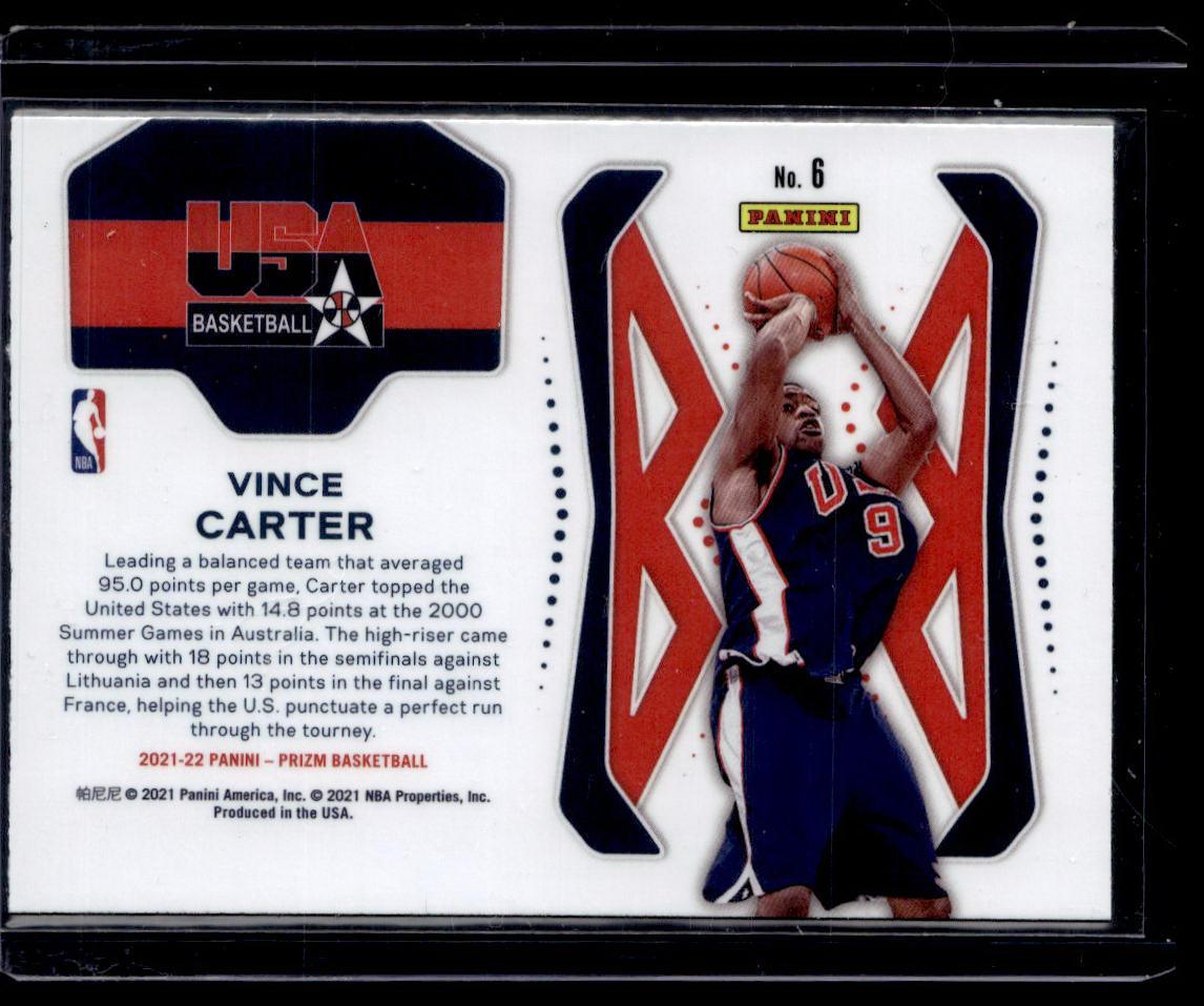 2021-22 Panini Prizm #6 Vince Carter USA Basketball  Krazy King Collectibles LLC   