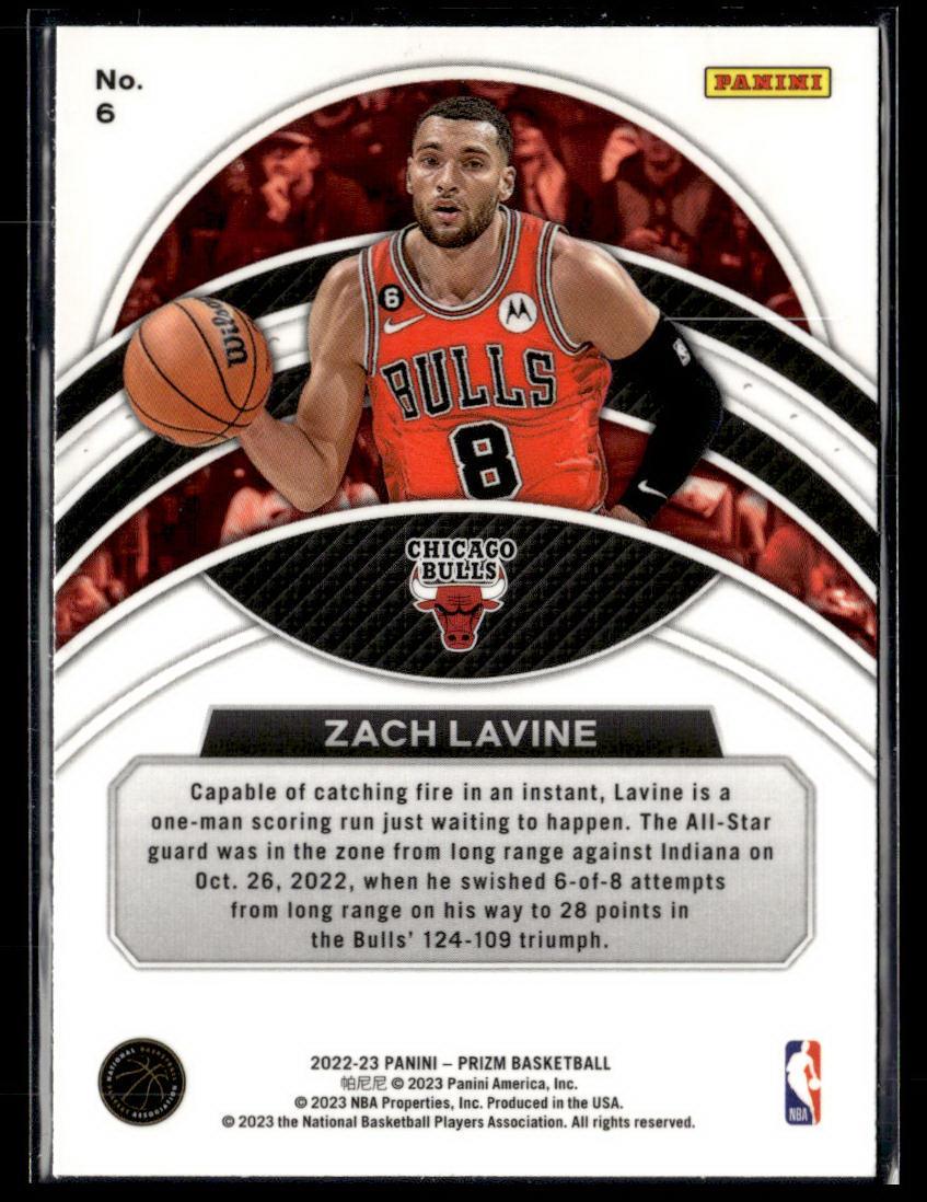 2022-23 Panini Prizm #6 Zach LaVine Dominance  Krazy King Collectibles LLC   