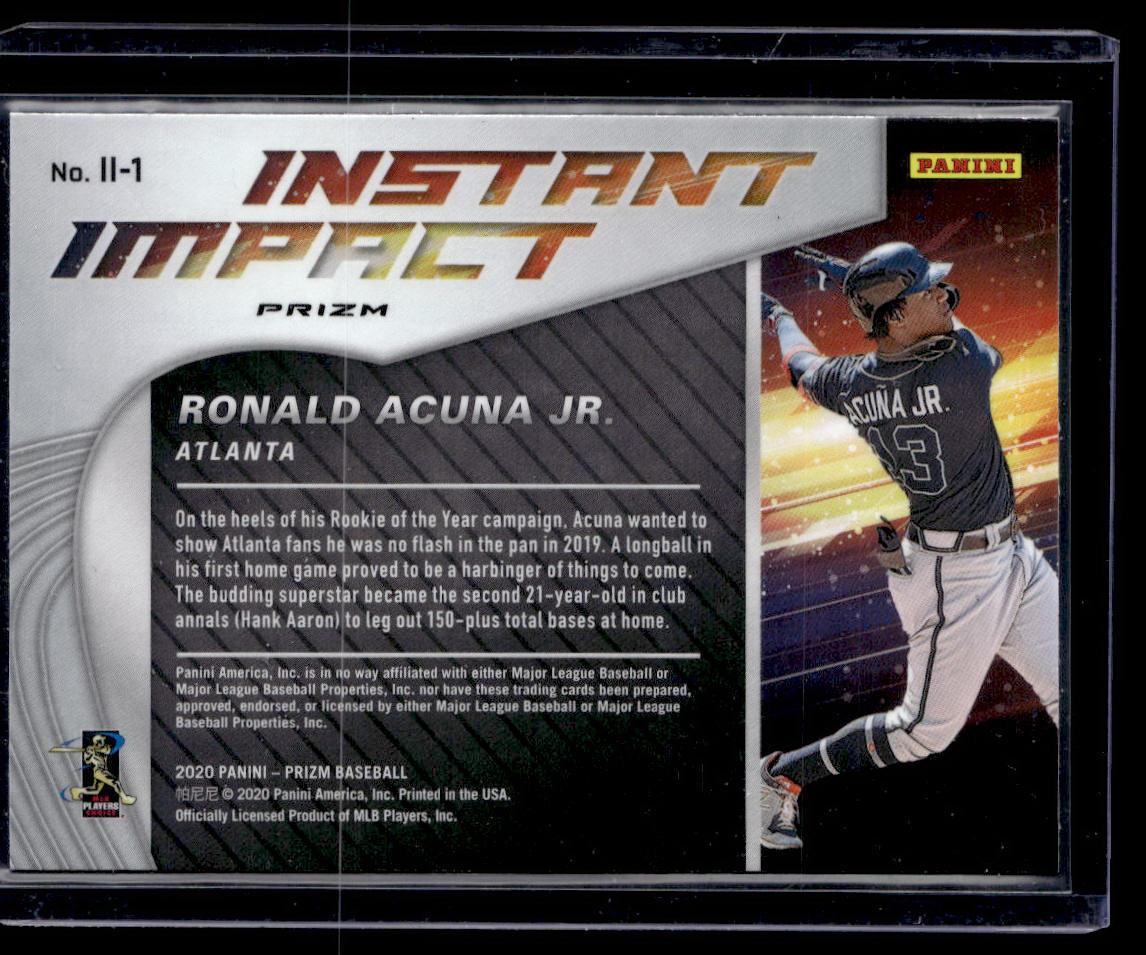 2020 Panini Prizm #II-1 Ronald Acuna Jr. Instant Impact White Wave Prizm  Krazy King Collectibles LLC   