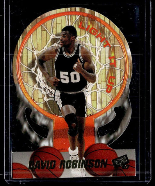 1997 Press Pass Double Threat #LU21 David Robinson Light It Up  Krazy King Collectibles LLC   