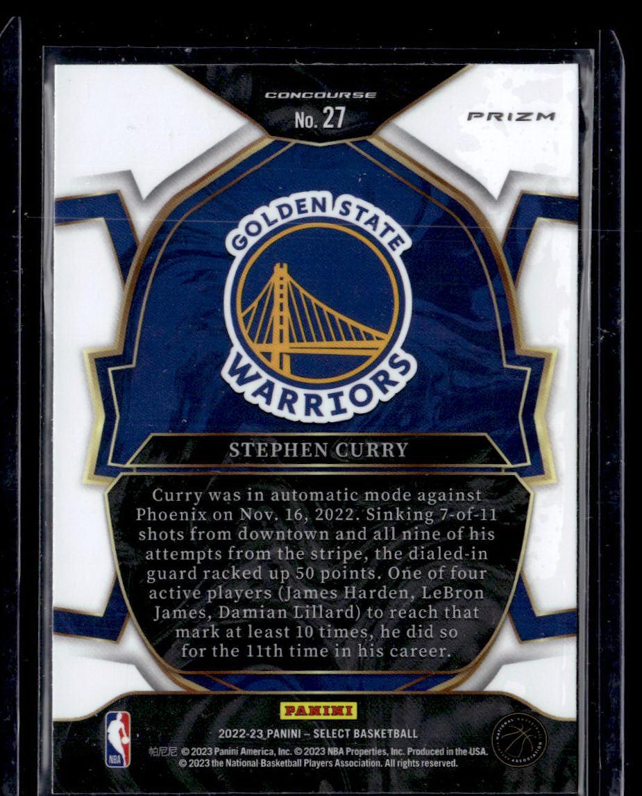 2022-23 Panini Select #27 Stephen Curry Red Wave Prizms  Krazy King Collectibles LLC   