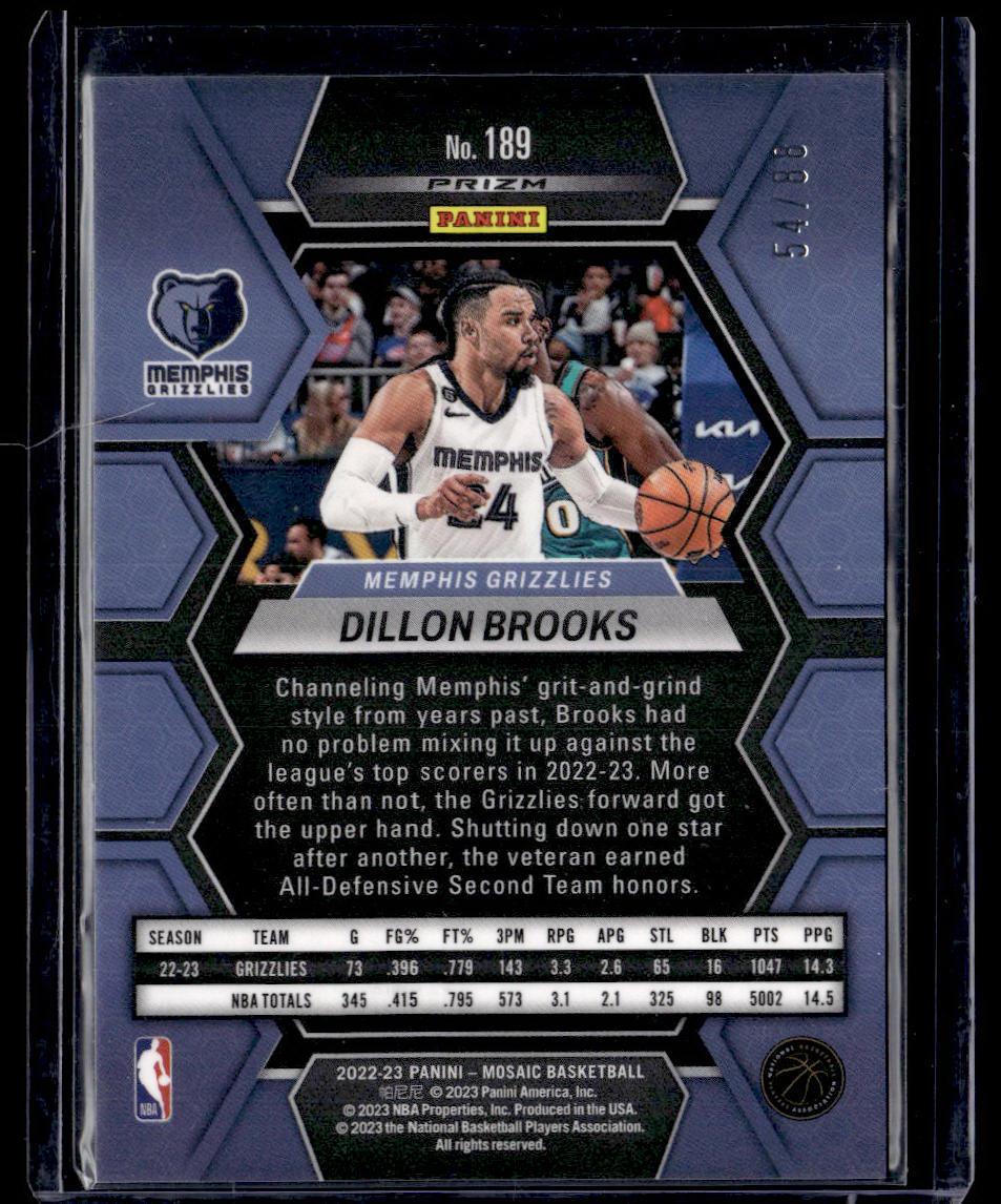 2022-23 Panini Mosaic #189 Dillon Brooks Choice Red and Yellow Fusion #/88  Krazy King Collectibles LLC   