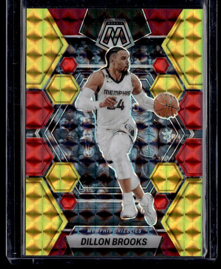 2022-23 Panini Mosaic #189 Dillon Brooks Choice Red and Yellow Fusion #/88  Krazy King Collectibles LLC   