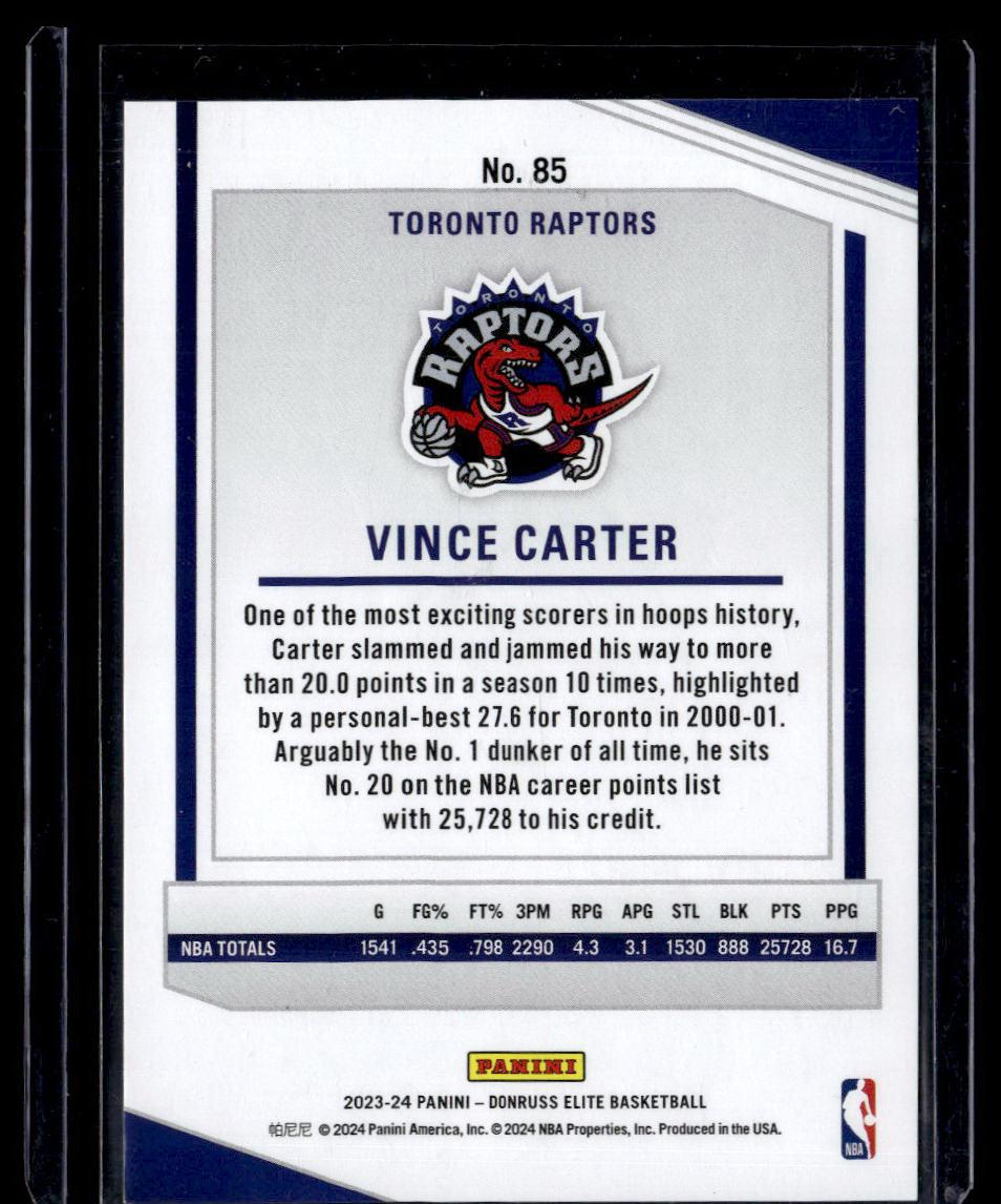 2023-24 Donruss Elite #85 Vince Carter Neon Green #/75  Krazy King Collectibles LLC   