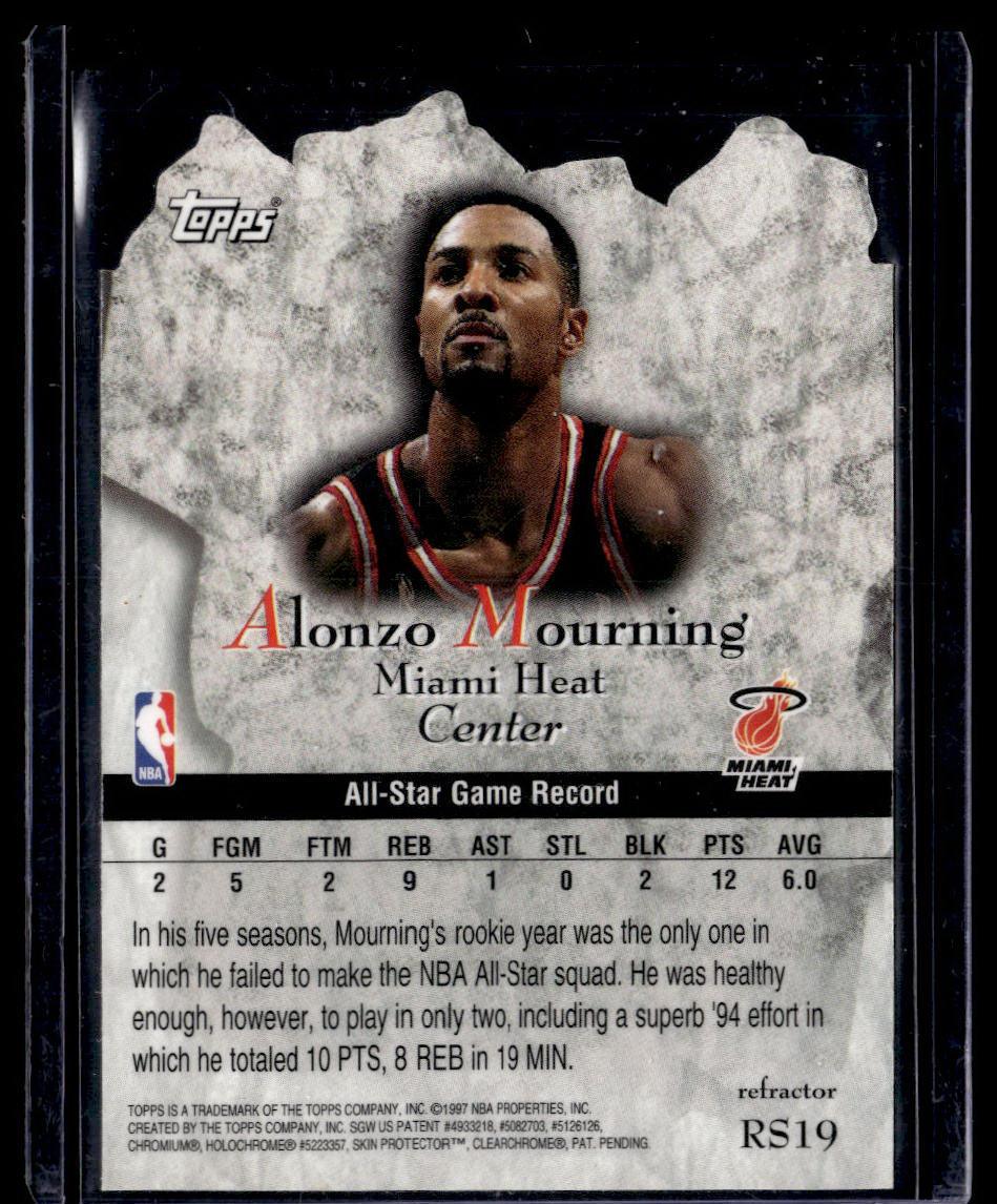 1997-98 Topps #RS19 Alonzo Mourning Rock Stars Refractors  Krazy King Collectibles LLC   