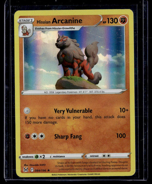 Prize Pack Series Cards #084/196 Hisuian Arcanine  Krazy King Collectibles LLC   