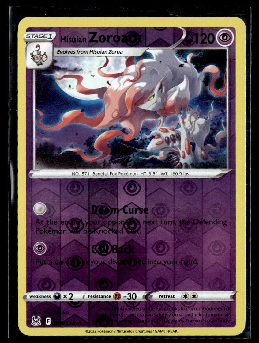 Miscellaneous Cards & Products #076/196 Hisuian Zoroark (Gamestop Exclusive)  Krazy King Collectibles LLC   