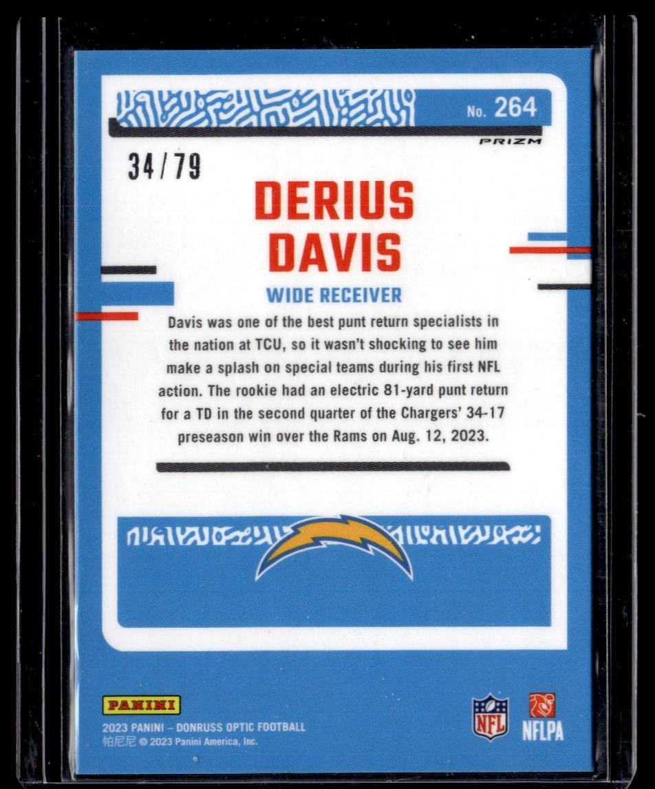 2023 Donruss Optic Derius Davis Pink Velocity /79  Krazy King Collectibles LLC   