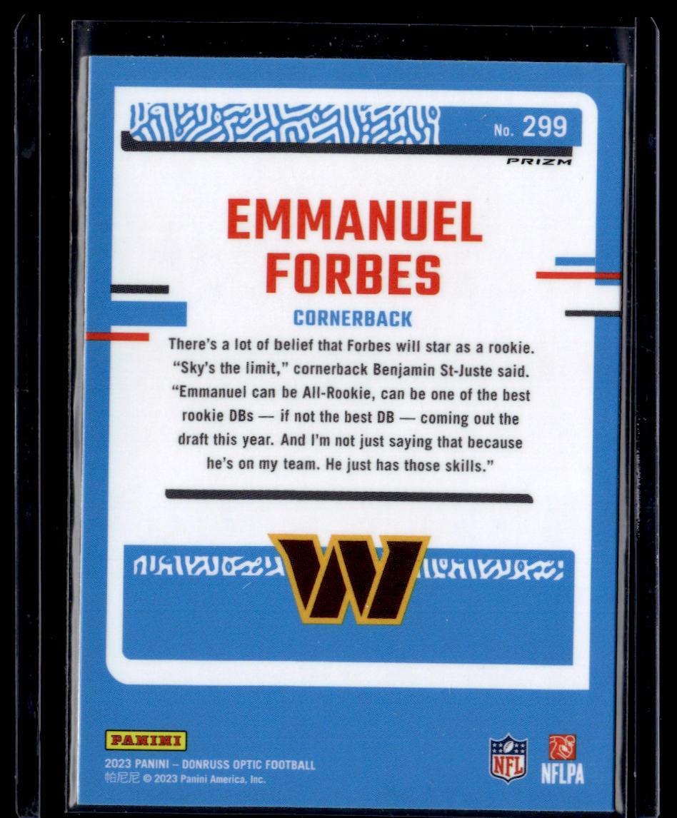 2023 Donruss Optic #299 Emmanuel Forbes Holo  Krazy King Collectibles LLC   