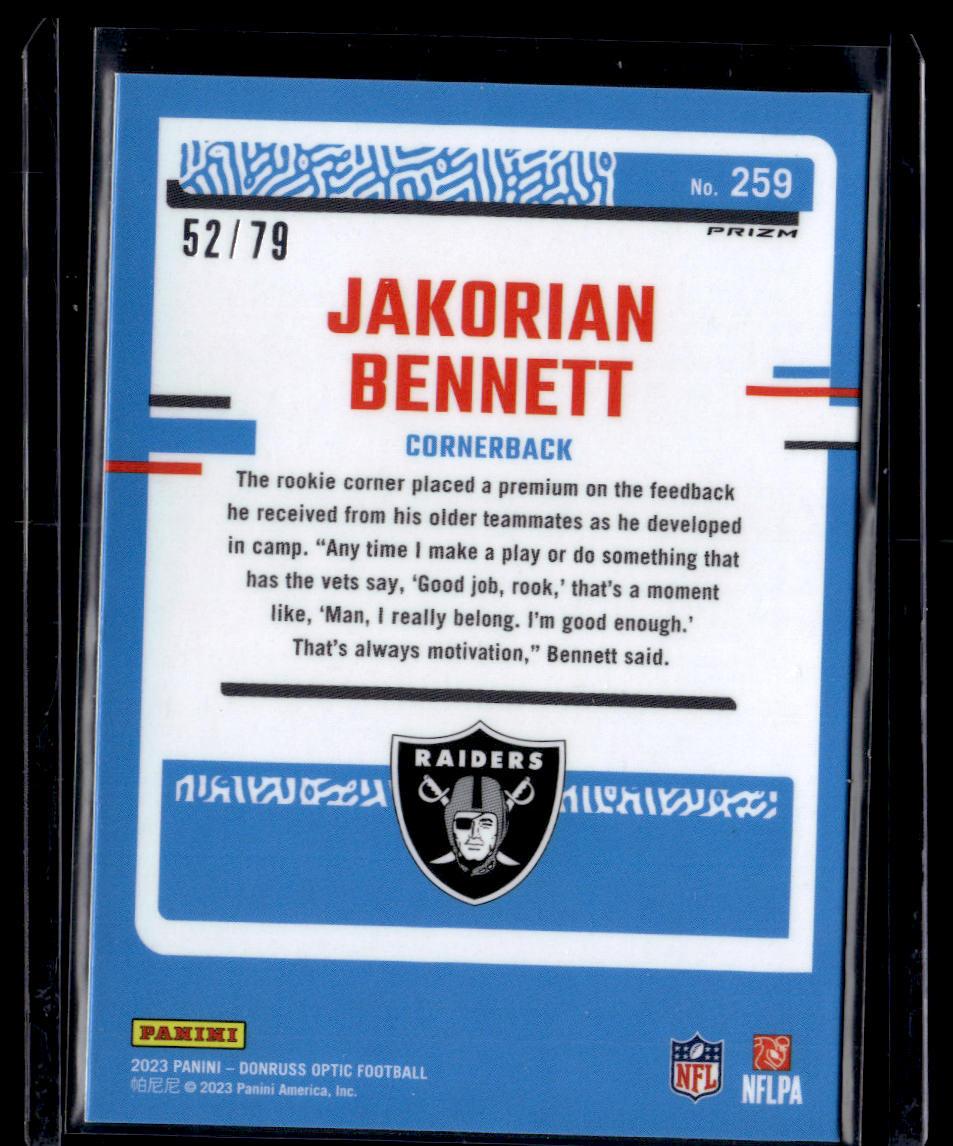 2023 Donruss Optic #259 Jakorian Bennett Orange Scope #/79  Krazy King Collectibles LLC   