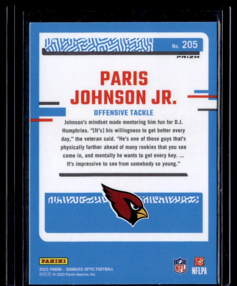 2023 Donruss Optic #205 Paris Johnson Jr. Holo  Krazy King Collectibles LLC   