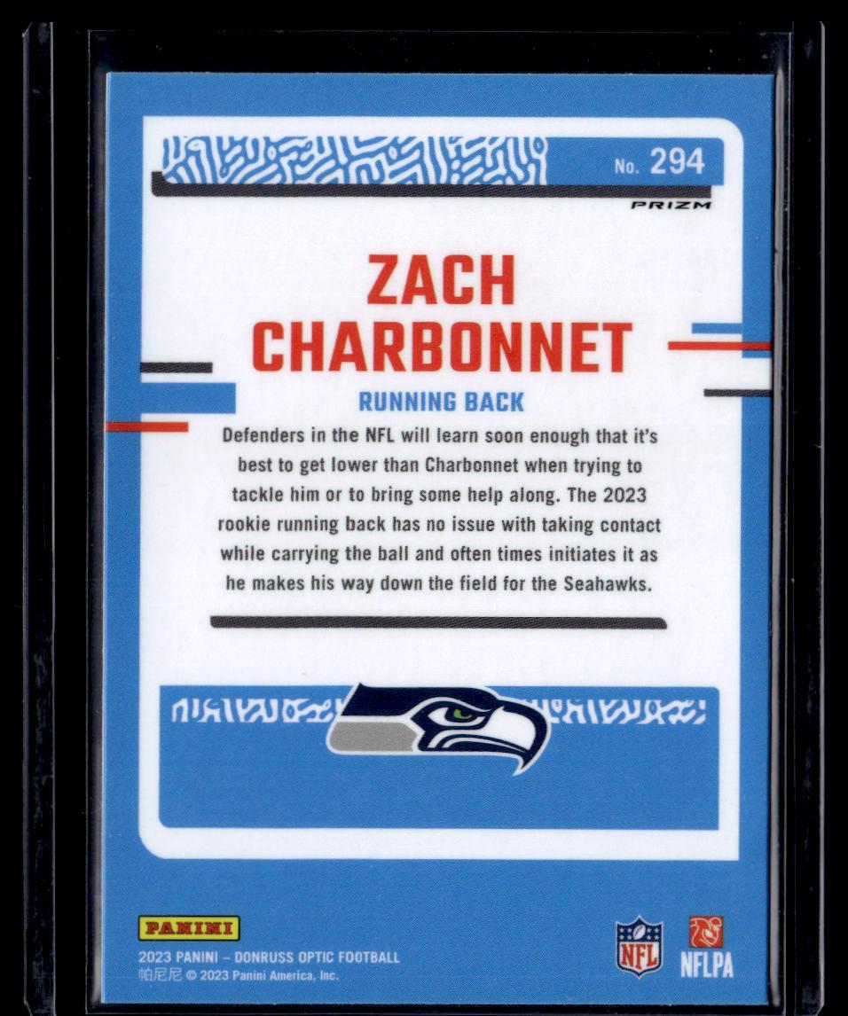 2023 Donruss Optic #294 Zach Charbonnet Holo  Krazy King Collectibles LLC   