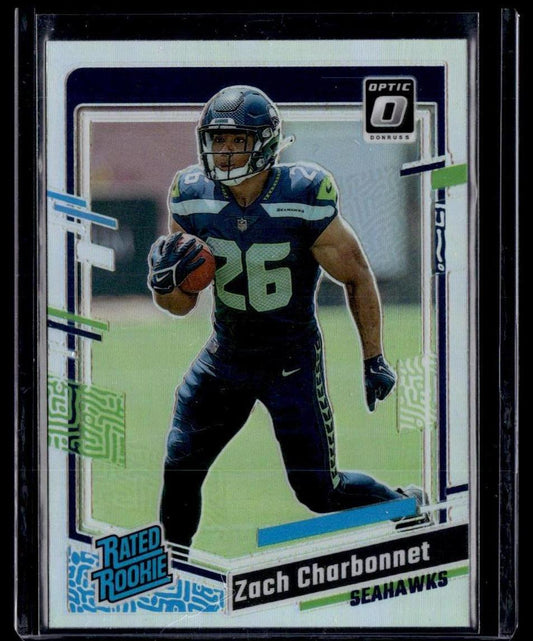 2023 Donruss Optic #294 Zach Charbonnet Holo  Krazy King Collectibles LLC   