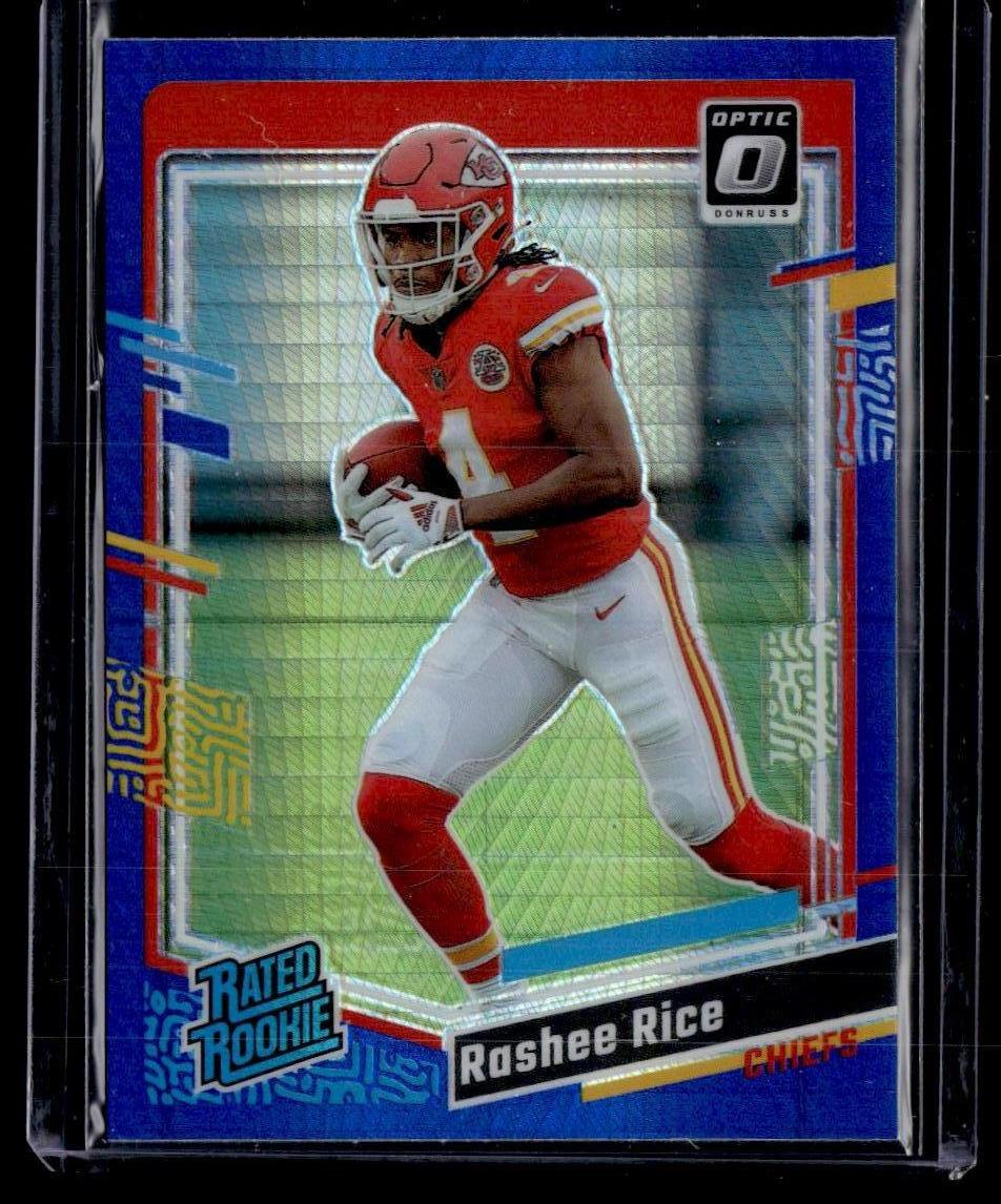 2023 Donruss Optic #257 Rashee Rice Blue Hyper  Krazy King Collectibles LLC   