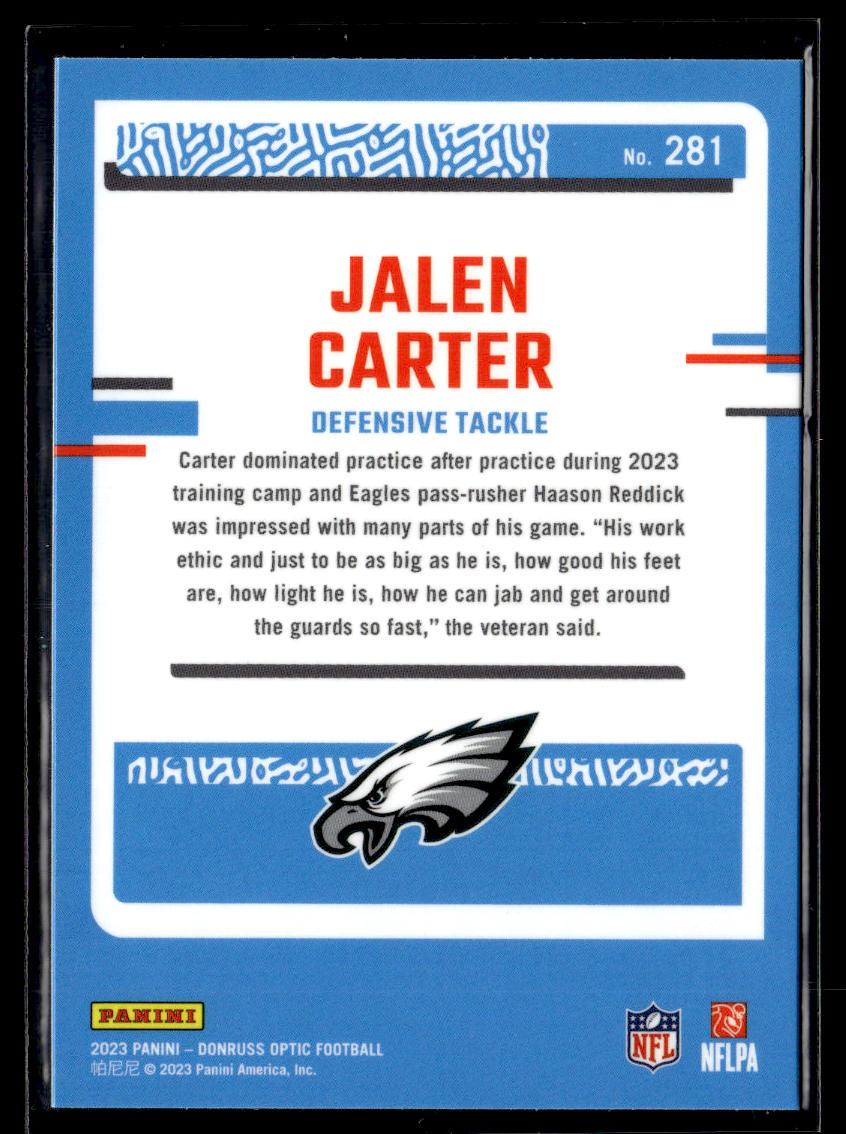 2023 Donruss Optic #281 Jalen Carter  Krazy King Collectibles LLC   