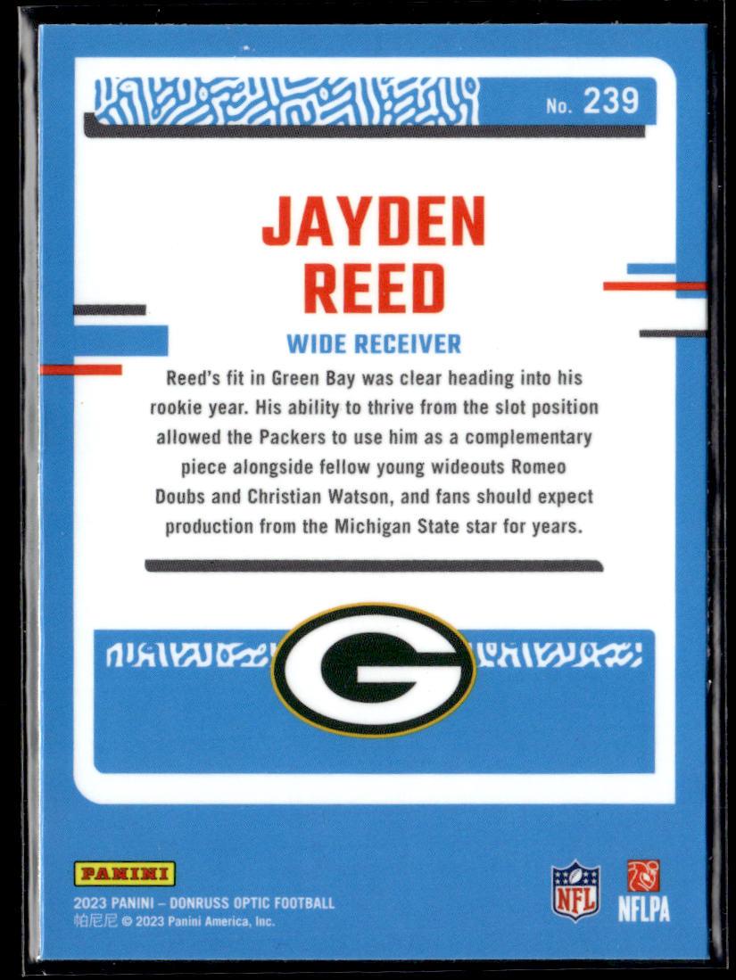 2023 Donruss Optic #239 Jayden Reed  Krazy King Collectibles LLC   