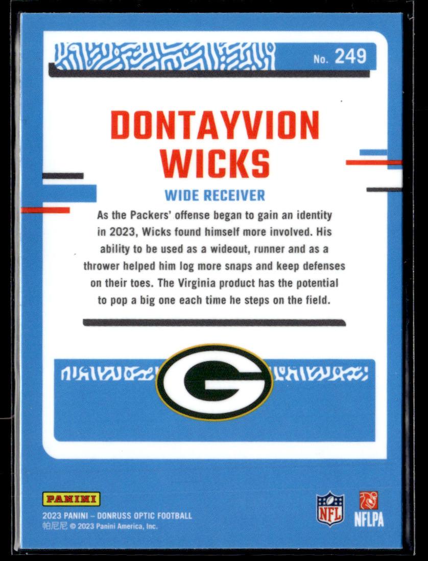 2023 Donruss Optic #249 Dontayvion Wicks  Krazy King Collectibles LLC   