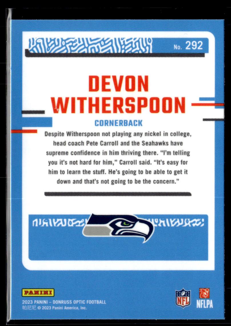 2023 Donruss Optic #292 Devon Witherspoon  Krazy King Collectibles LLC   