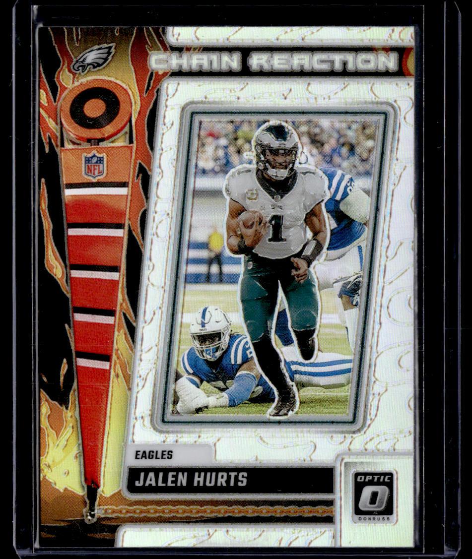 2023 Donruss Optic #CR-JH Jalen Hurts Chain Reaction  Krazy King Collectibles LLC   