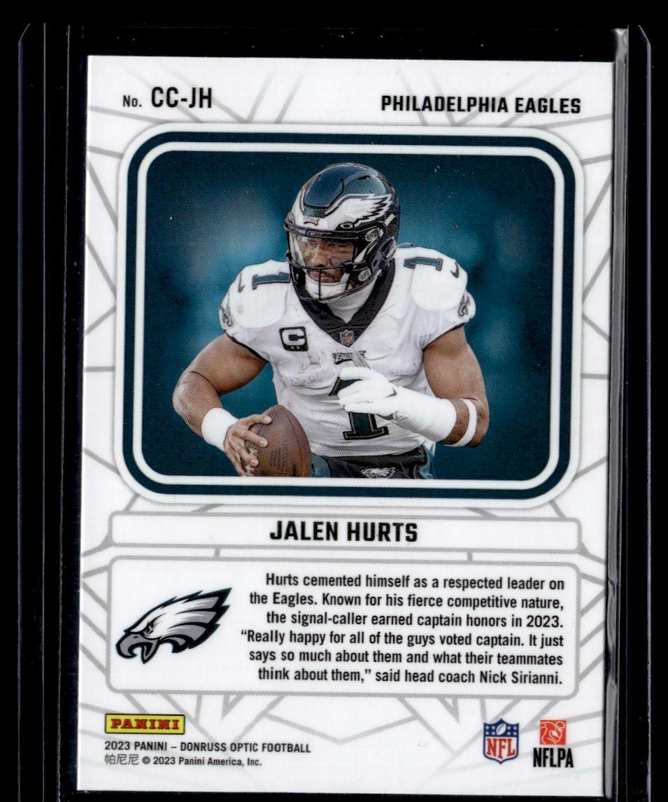 2023 Donruss Optic #CC-JH Jalen Hurts Captain In Charge  Krazy King Collectibles LLC   