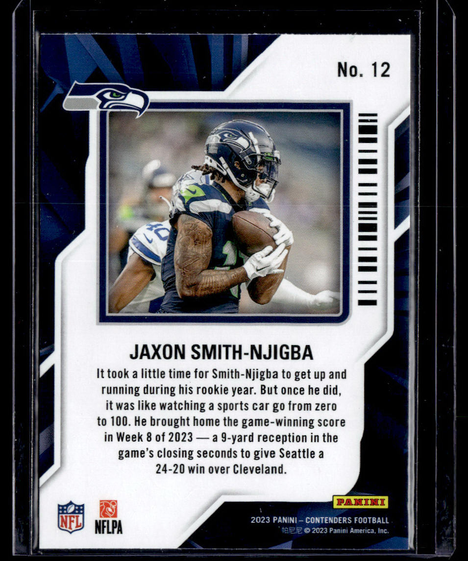 2023 Panini Contenders #12 Jaxon Smith-Njigba Rookie of the Year Contenders  Krazy King Collectibles LLC   