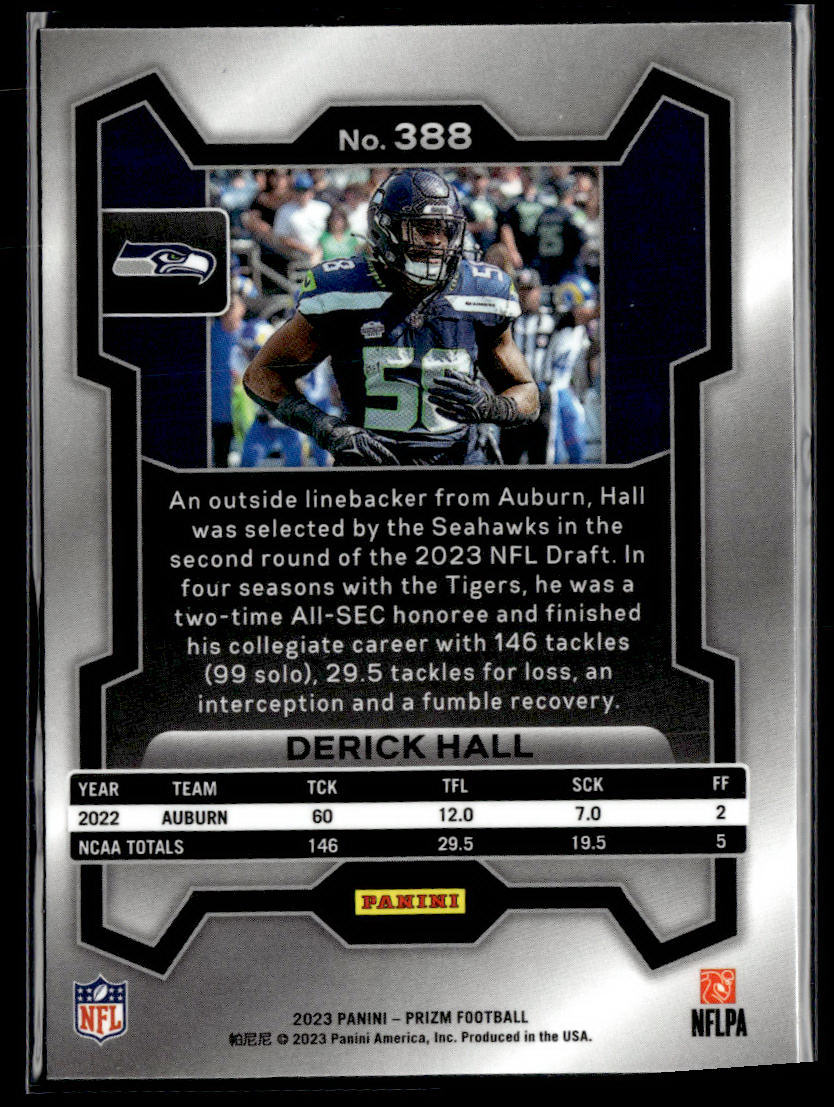 2023 Panini Prizm #388 Derick Hall  Krazy King Collectibles LLC   