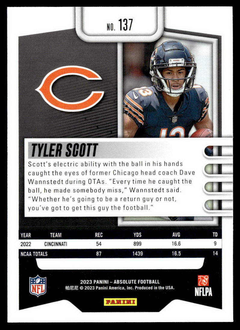 2023 Panini Absolute #137 Tyler Scott Retail  Krazy King Collectibles LLC   