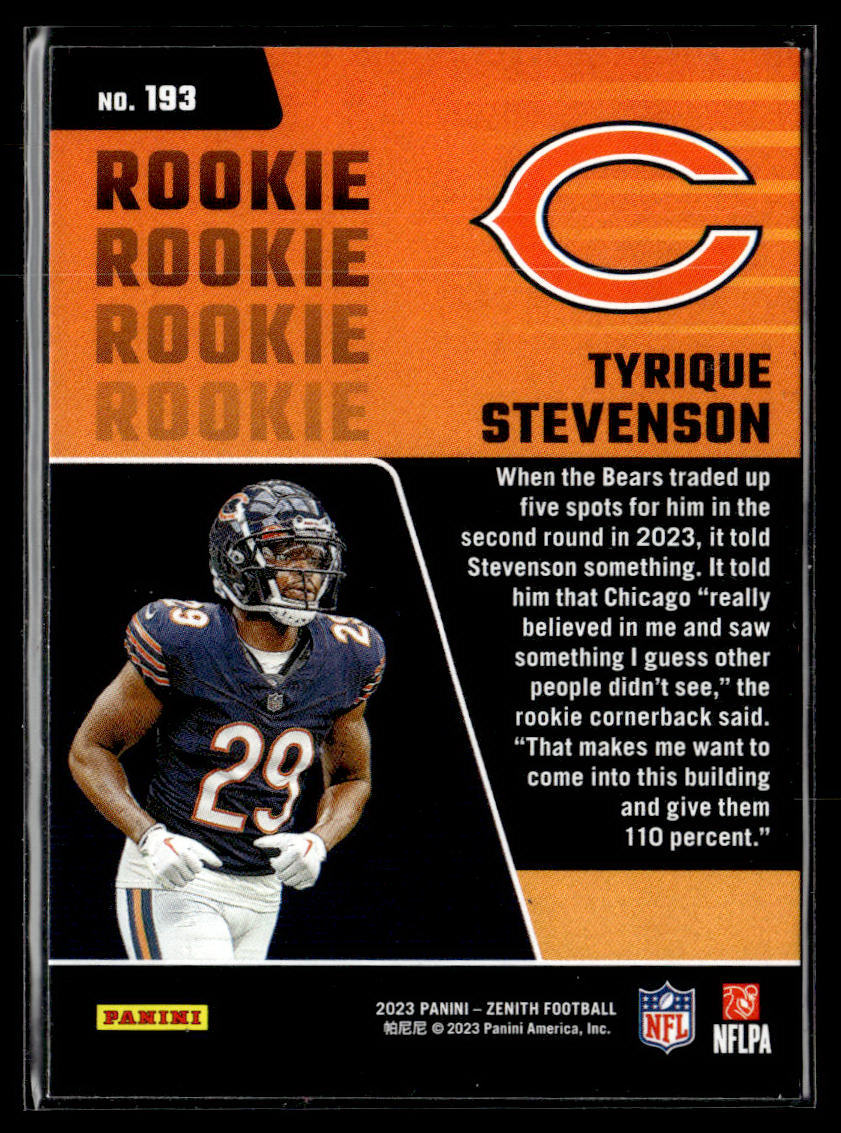 2023 Panini Zenith #193 Tyrique Stevenson  Krazy King Collectibles LLC   