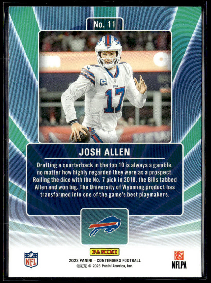 2023 Panini Contenders #11 Josh Allen Winning Ticket  Krazy King Collectibles LLC   