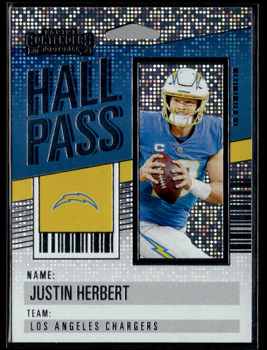 2023 Panini Contenders #14 Justin Herbert Hall Pass  Krazy King Collectibles LLC   