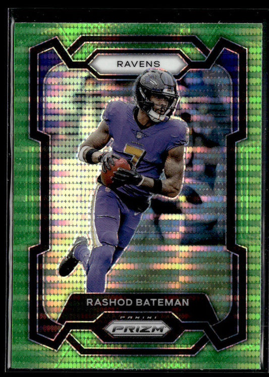 2023 Panini Prizm #20 Rashod Bateman Neon Green Pulsar  Krazy King Collectibles LLC   