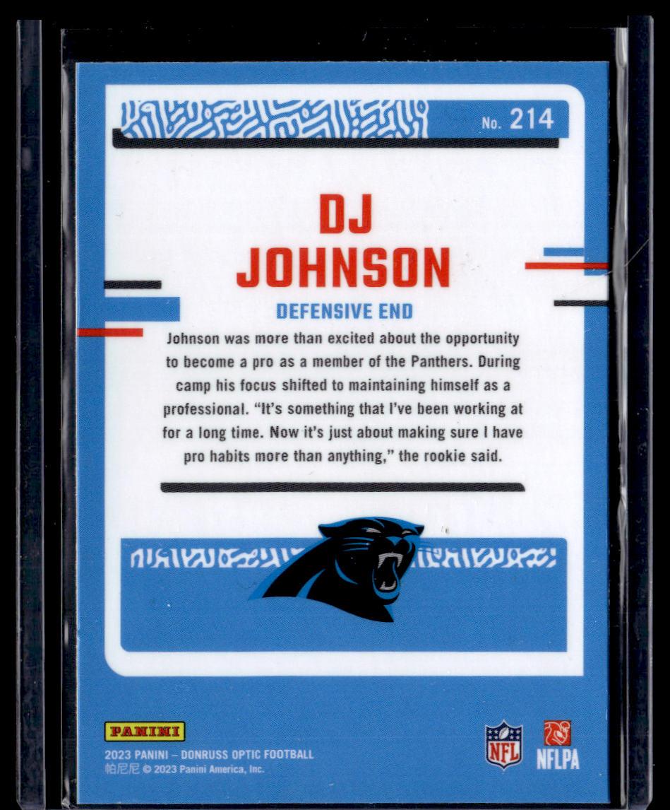 2023 Donruss Optic #214 DJ Johnson  Krazy King Collectibles LLC   