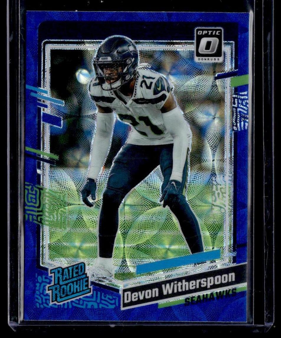 2023 Donruss Optic #292 Devon Witherspoon Blue Scope  Krazy King Collectibles LLC   