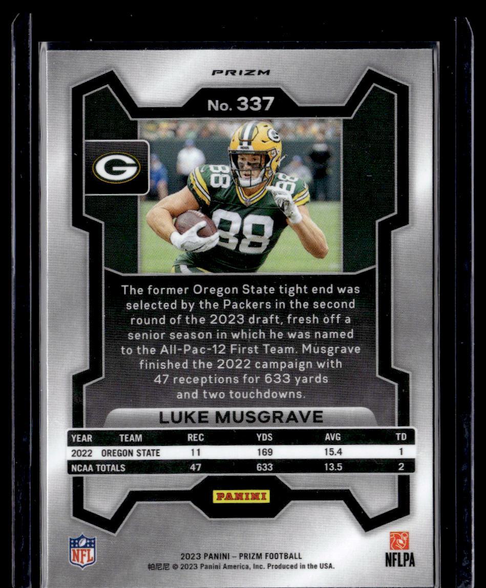 2023 Panini Prizm #337 Luke Musgrave Silver  Krazy King Collectibles LLC   