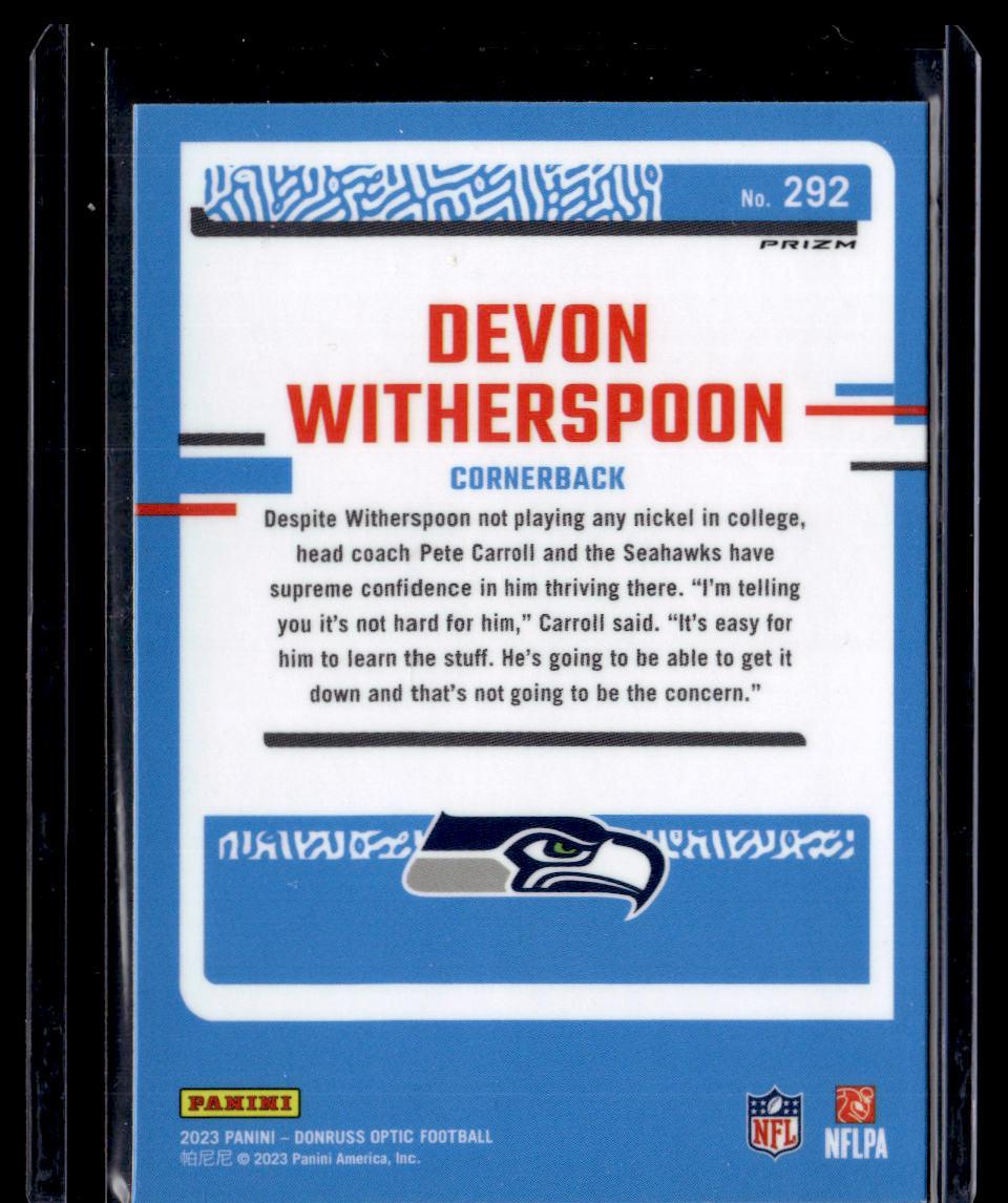 2023 Donruss Optic #292 Devon Witherspoon Holo  Krazy King Collectibles LLC   