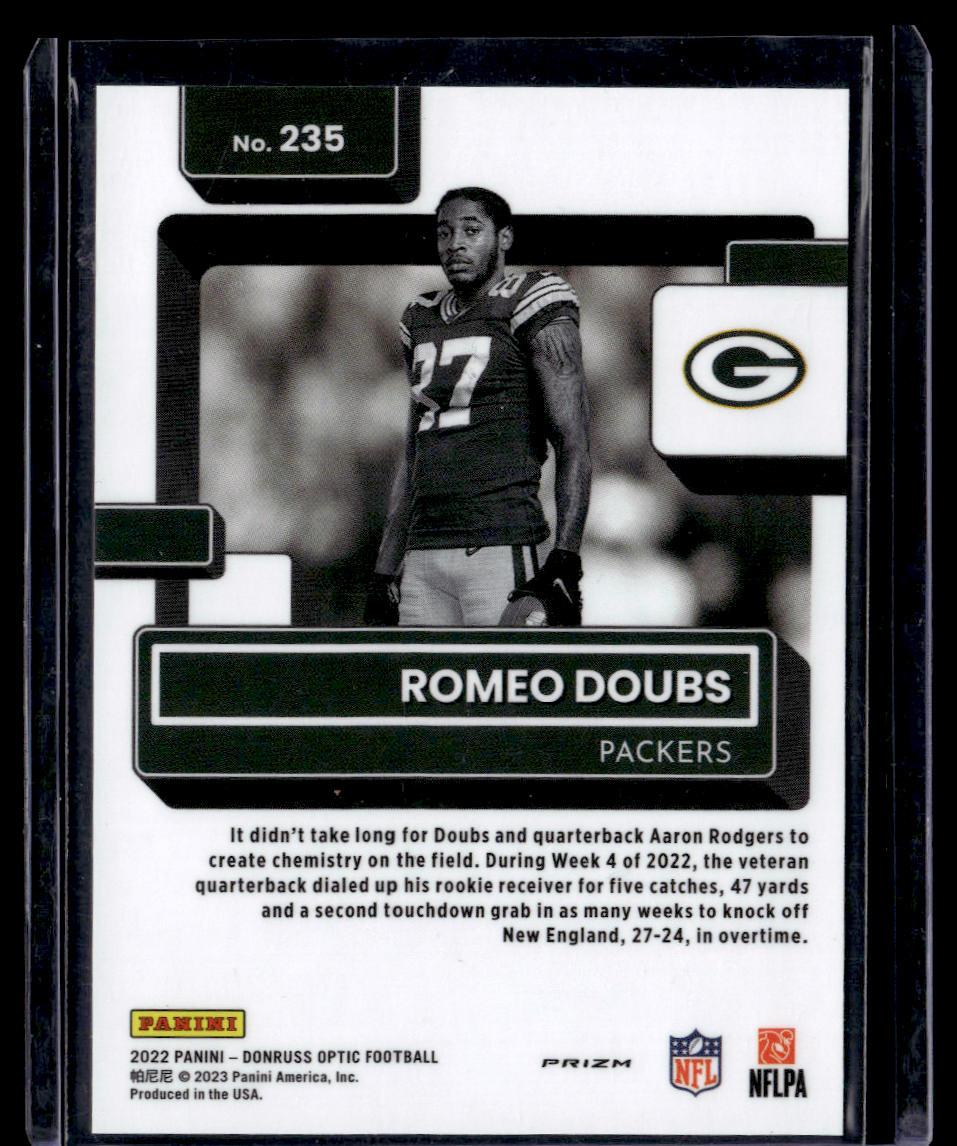 2022 Donruss Optic #235 Romeo Doubs Holo Variation  Krazy King Collectibles LLC   