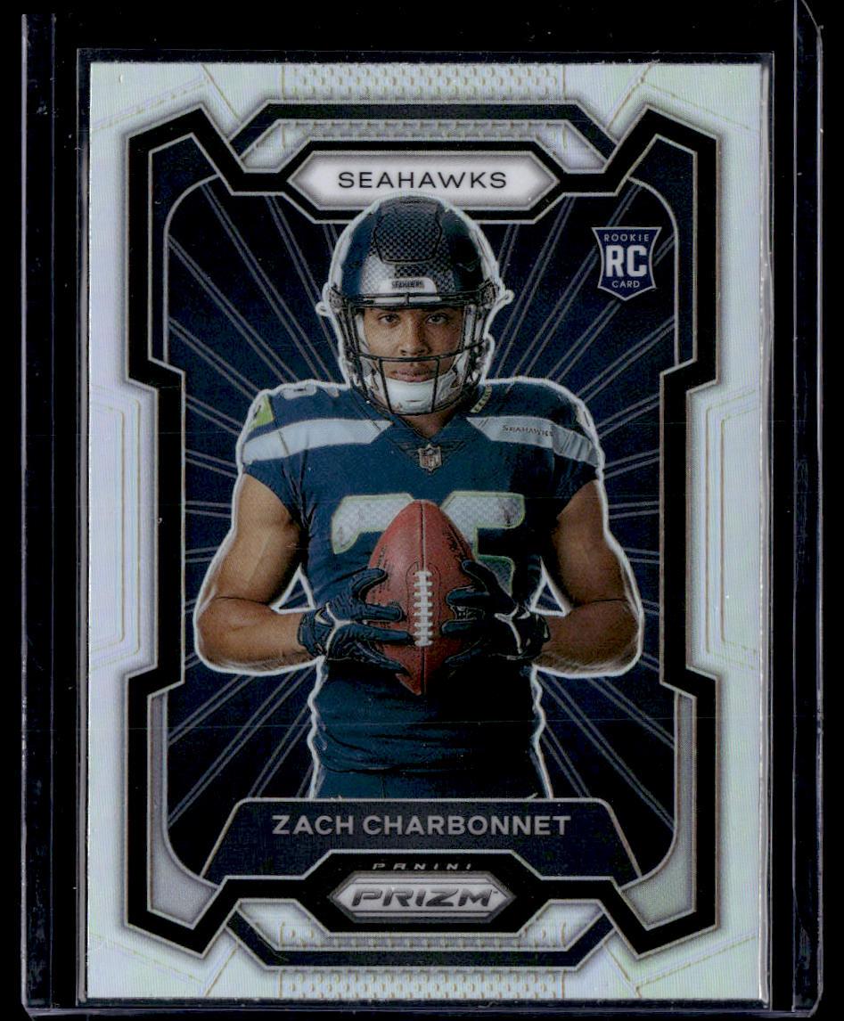 2023 Panini Prizm #314 Zach Charbonnet Rookie Variations Prizms Silver  Krazy King Collectibles LLC   