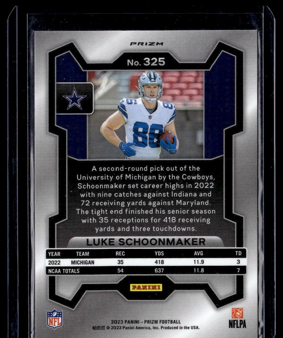 2023 Panini Prizm #325 Luke Schoonmaker Silver  Krazy King Collectibles LLC   