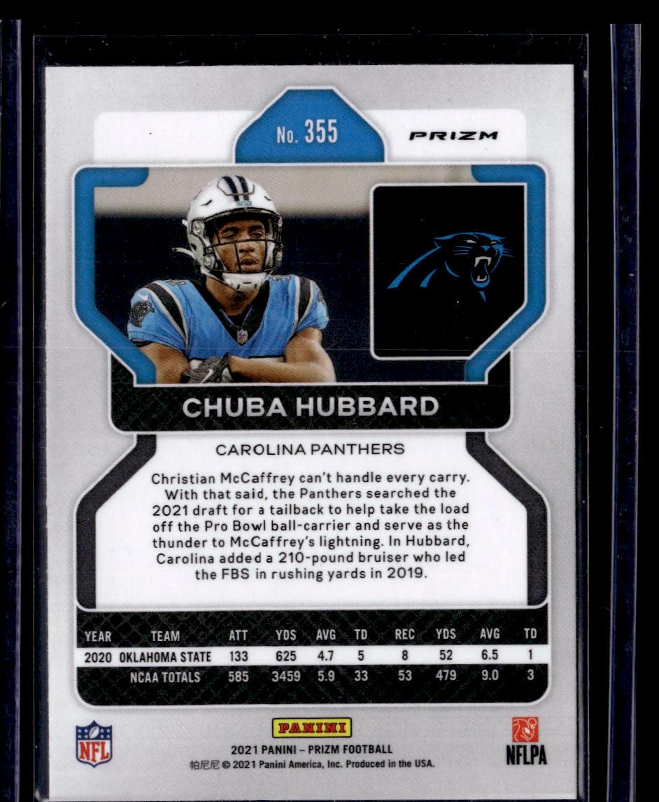 2021 Panini Prizm #355 Chuba Hubbard Silver  Krazy King Collectibles LLC   