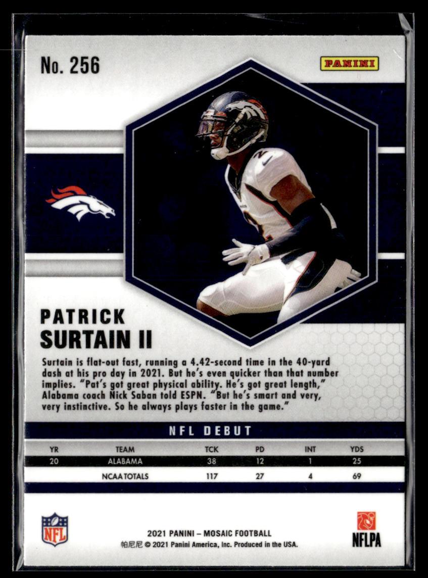 2021 Panini Mosaic #256 Patrick Surtain II  Krazy King Collectibles LLC   