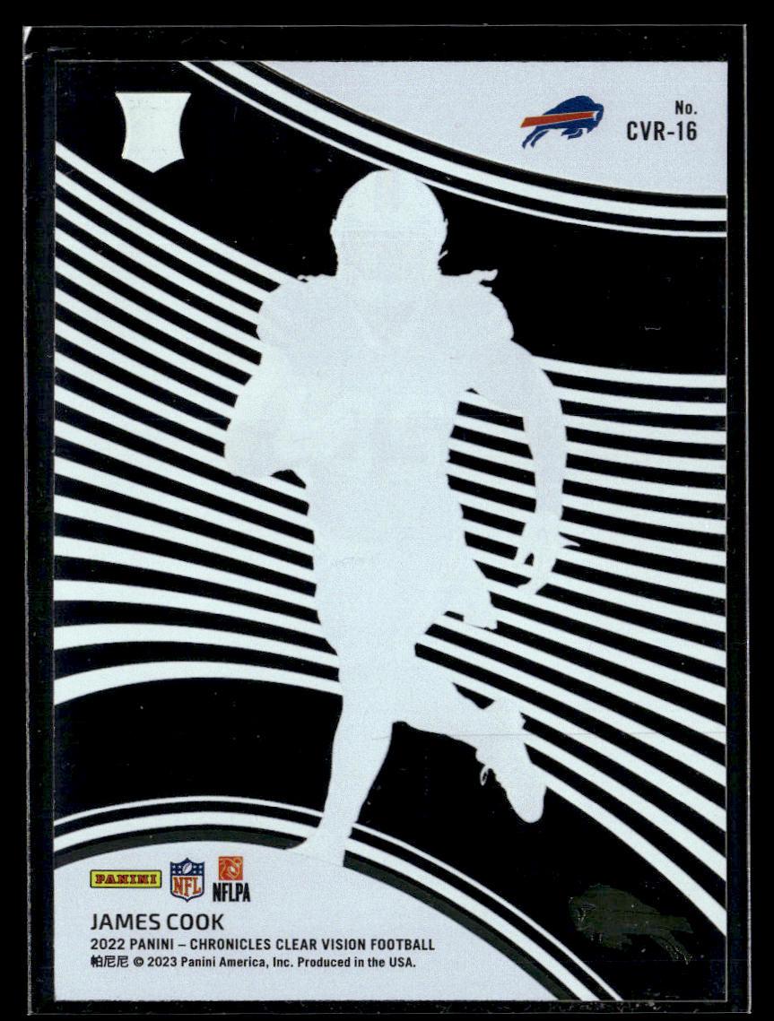 2022 Panini Chronicles #CVR-16 James Cook Clear Vision Rookies  Krazy King Collectibles LLC   