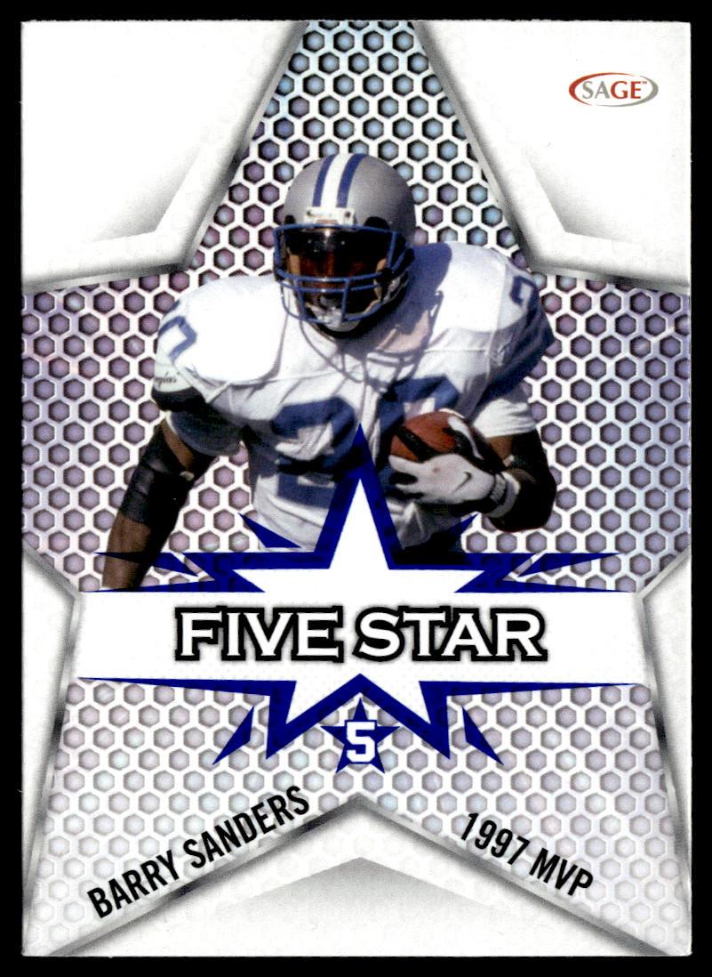 2024 SAGE HIT #FS-4 Barry Sanders Five Star Silver  Krazy King Collectibles LLC   