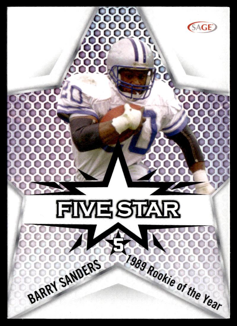 2024 SAGE HIT #FS-2 Barry Sanders Five Star  Krazy King Collectibles LLC   