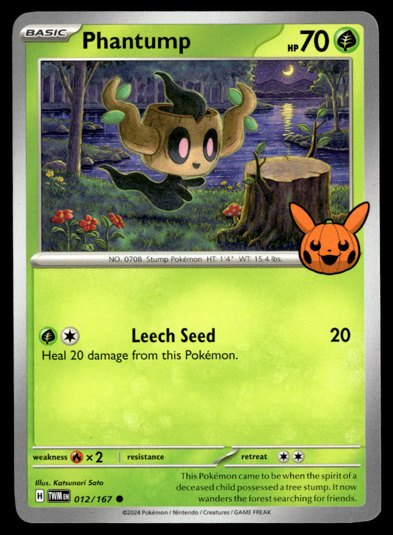 2024 Trick or Trade BOOster #012/167 Phantump  Krazy King Collectibles LLC   