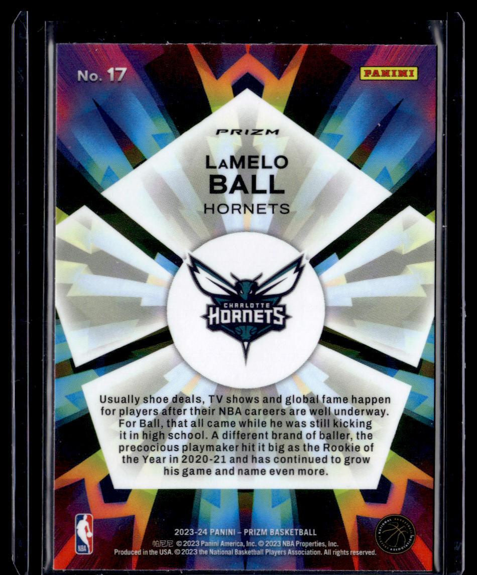 2023-24 Panini Prizm #17 LaMelo Ball Kaleidoscopic Prizms Silver  Krazy King Collectibles LLC   