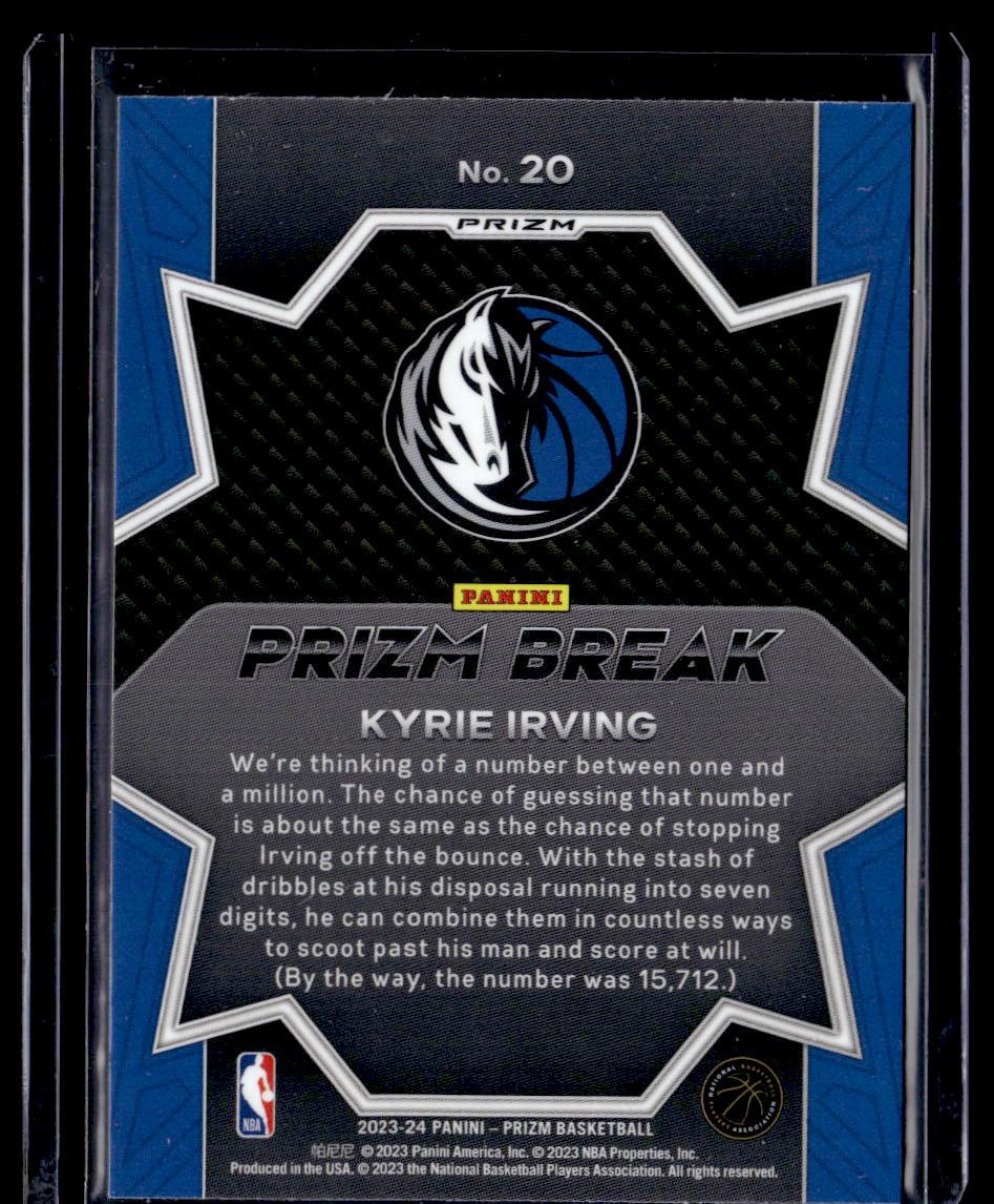 2023-24 Panini Prizm #20 Kyrie Irving Prizm Break Prizms Blue Wave  Krazy King Collectibles LLC   