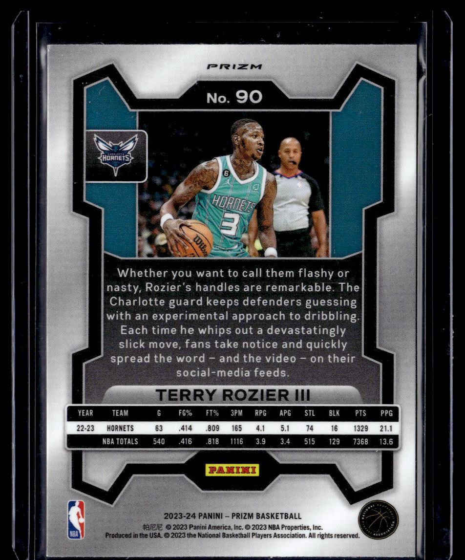 2023-24 Panini Prizm #90 Terry Rozier III Prizms Blue Wave  Krazy King Collectibles LLC   